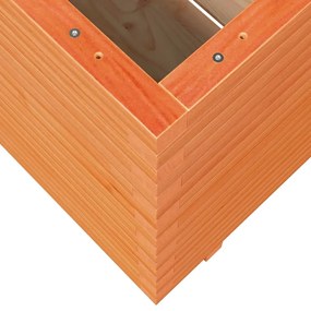 Vaso/floreira de jardim 70x70x72 cm pinho maciço castanho mel