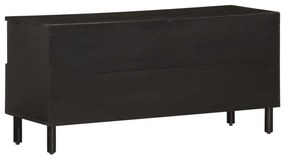 Móvel de TV 100x33x46 cm madeira de mangueira maciça preto
