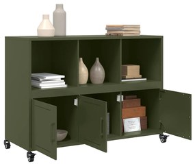Aparador 100,5x39x72 cm aço verde-azeitona