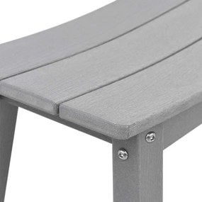 Conjunto de Bar para Jardim vidaXL 3 Peças Cinzento-claro HDPE