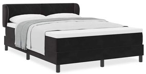 Cama Box Spring com Colchão vidaXL Preto 140x200 cm Veludo