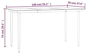 5 pcs conjunto de jantar p/ jardim vime PE