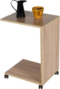 Mesa de Apoio "Volare" - Carvalho Sonoma - 35x65x45cm - Design Moderno