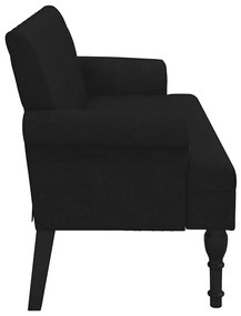 Banco com encosto 120x62x75,5 cm tecido preto