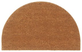 vidaXL Tapete de porta semicircular 50x80 cm fibra coco tufada natural