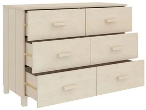 Aparador HAMAR 113x40x80 cm pinho maciço castanho-mel