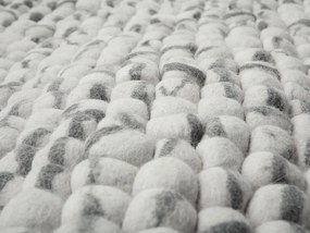 Tapete de lã cinzento claro 160 x 230 cm AMDO Beliani