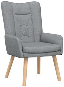 Poltrona Relaxante vidaXL em Tecido Cinzento-Claro