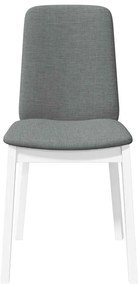 Cadeiras de jantar com almofadões 2 pcs madeira maciça branco