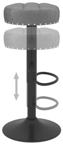 Bancos de bar 2 pcs veludo cinzento-escuro