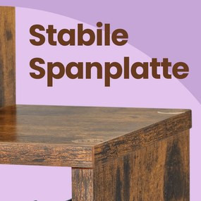 Estantes de livros, Estante de 6 prateleiras Divisora de ambientes 24 x 70 x 190,5 cm Castanho rústico