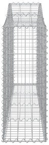 Cestos gabião arqueados 9 pcs 200x30x80/100cm ferro galvanizado