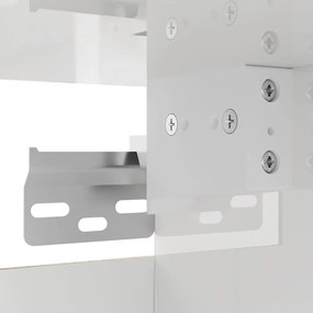 Armário de parede para TV 30,5x30x30 cm branco brilhante