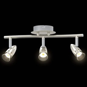 Spotlight de Teto 3 Vias Ajustável Níquel Mate GU10