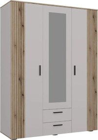 Roupeiro Mandeville 311, Carvalho, Caxemira, 200x150x55cm, 124.8 kg, Portas para roupeiro: Com dobradiças