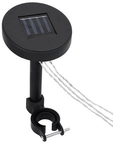 Gazebo com cordões de luzes LED 3x3 m cinza-acastanhado