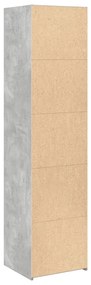 Armário alto 45x41x185 cm derivados de madeira cinza cimento
