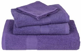 Toalhas de mãos 4 pcs 30x30 cm 360 gsm 100% algodão roxo