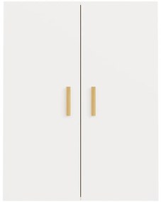 Armário de parede suspenso 69,5x34x90 cm branco