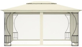 Gazebo com redes 300x400x265 cm creme