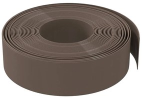 Bordas de jardim 5 pcs 10 m 15 cm polietileno castanho