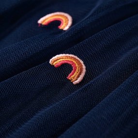 Saia para criança com tule azul-marinho 128