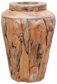 vidaXL Jarra decorativa 40x60 cm madeira de teca maciça