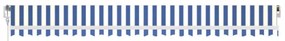 Toldo retrátil automático 500x350 cm azul e branco