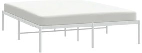 Estrutura de cama 150x200 cm metal branco