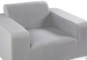Conjunto de 2 poltronas de jardim cinzento claro e branco ROVIGO Beliani
