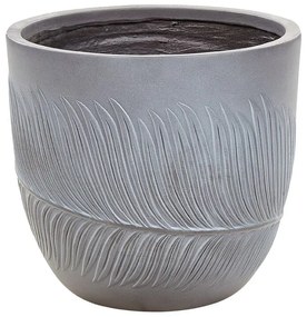 Vaso para plantas em fibra de argila cinzenta 35 x 35 x 33 cm FTERO Beliani