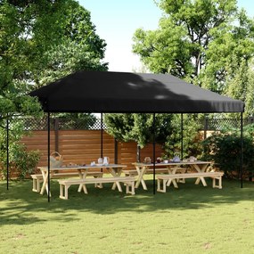 Tenda para festas pop-up dobrável 580x292x315 cm preto