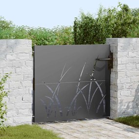 vidaXL Portão de Jardim Preto 105 x 100 cm Aço com Revestimento em Pó