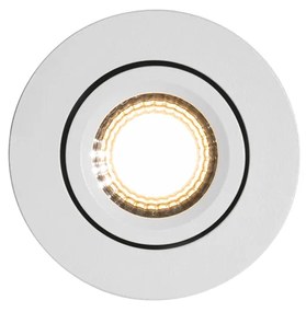 Set van 6 inbouwspots wit kantelbaar 6,5cm incl. LED IP54 ultra slim - Pupil Moderno