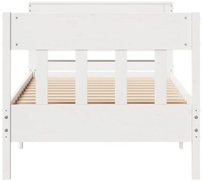 Cama sem colchão 90x190 cm madeira de pinho maciça branco