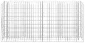 Canteiro elevado/cesto gabião 180x30x90 cm aço galvanizado