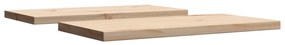 Tampos de mesa retangulares 2 pcs 60x30x2,5 cm pinho maciço