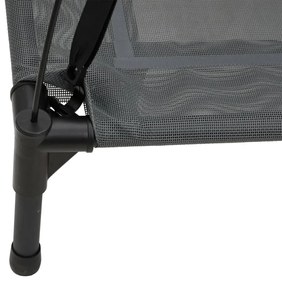 Cama para cães com toldo tecido oxford e aço antracite