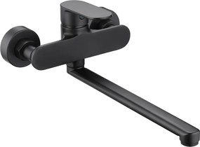 Mexen Milo bateria de banheira com bica longa, preta - 71335-70
