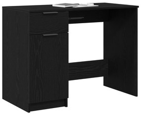 Escrivaninha de Carvalho Preto - 100x50x75 cm - Feita de Madeira de En