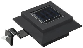 Candeeiro de exterior solar LED 12 pcs preto quadrado 12 cm