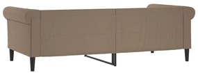 Sofá-cama 80x200 cm couro artificial cor cappuccino