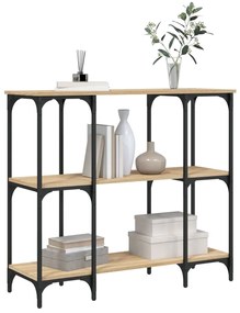 Mesa consola 102x35x90 cm derivados de madeira carvalho sonoma