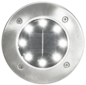 Iluminação LED solar de solo 8 pcs branco