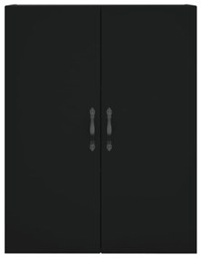 Armário alto 69,5x34x180 cm derivados de madeira preto