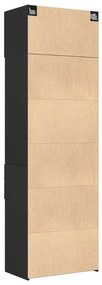 Armário de arrumação 70x42,5x225 cm derivados de madeira preto