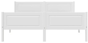 Estrutura de cama 120x200 cm pinho maciço branco