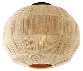 Candeeiro de teto oriental preto com corda - Riki