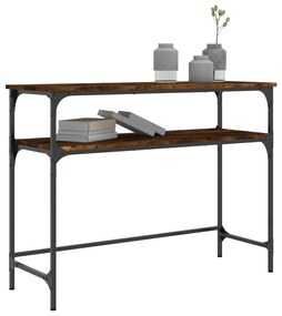 Mesa consola 100x35,5x75cm derivados de madeira carvalho fumado