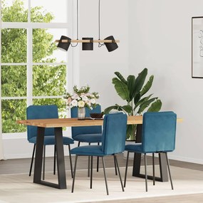 vidaXL Cadeiras de jantar 4 pcs veludo azul